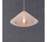 EGLO Dolwen pendant light, white, Ø 42.5 cm, fabric
