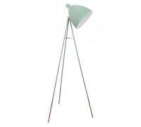 Eglo Dundee Tripod Floor Light, Vintage Standing Lamp in Mint Steel