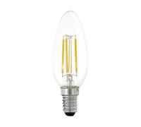 EGLO E14 LED, 3 step dimmable vintage filament candle light bulb, Edison lamp for retro lighting, 4.5 watt (equivalent to 40 watt), 470 lumen, warm white glow, 2700 Kelvin, Ø 1.4"