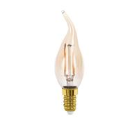 Eglo E14 LED Edison lamp, Amber Vintage Filament Candle Light Bulb
