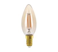 Eglo E14 LED Edison lamp, Amber Vintage Filament Candle Light Bulb
