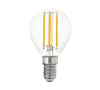 Eglo E14 LED Filament Light Bulb, Drop-Shaped Edison lamp for Retro Lighting, 7 watt (Equivalent to 60 watt), 806 Lumen, Warm White Glow, 2700 Kelvin, P45, Ø 1.8"