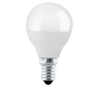 Eglo E14 LED Light Bulb Milky, Drop-Shaped Opaque Edison lamp, 5 watt (Equivalent to 40 watt), 470 Lumen, Warm White Glow, 2700 Kelvin, Opal White, P45, Ø 1.8"