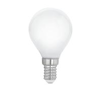Eglo E14 LED Light Bulb Milky, Drop-Shaped Opaque Edison lamp, 7 watt (Equivalent to 60 watt), 806 Lumen, Warm White Glow, 2700 Kelvin, P45, Ø 1.8"
