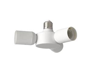 Eglo E27 Distributor Rueda, 3-in-1 Splitter Made of White Plastic, Socket Converter, Single to Triple lamp Holder, Lighting Accessory for Brighter Illumination