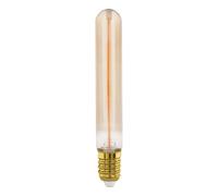 Eglo E27 LED dimmable Bulb with Step dimming via Light Switch, Vintage Amber Tube Light, 2W, 100 lumens, Warm White 1800K, Edison T30 Bulb, Ø 3 cm