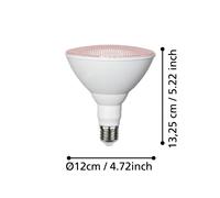 Eglo E27 LED Grow Light Bulb, Growing lamp for Indoor Plants, red Seed Light, PAR38, 16 watts, 3500 Kelvin, 1200 lumens