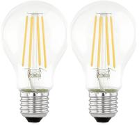 Eglo E27 LED lamp Day & Night, Vintage Filament Light Bulb, Edison lamp with Motion Sensor and Night Light, 7 watt (Equivalent to 60 watt), 806 Lumen, Warm White Glow, 3000 Kelvin, A60, Ø 2.4"