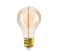 Eglo E27 LED lamp dimmable in Steps, Bulb for dimming with Light Switch, Vintage Amber Fixture Source, 2 watts, 100 lumens, Warm White, 1800 K, Edison A60, Ø 6 cm