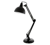 EGLO E27 Modern Black Adjustable Desk Lamp 'BORGILLIO'