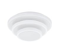 EGLO Elgvero LED Ceiling Light, 3-Bulb Wall Light, Modern, Ceiling Light Made of Steel and Plastic in White, Living Room Lamp, Warm White, Diameter 25 cm