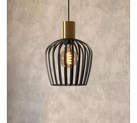 EGLO Empoli pendant light, black/brass-coloured