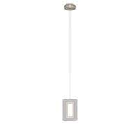 EGLO Enaluri LED Pendant Light, 1 Bulb Modern Pendant Light Made of Steel and Plastic, Dining Table Lamp in Matte Nickel, Satined, Living Room Lamp, Hanging Warm White
