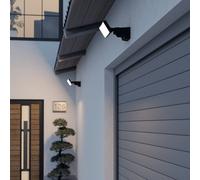 Eglo Epifano 50W Led Flood Light, Tri Colour (3000K/4000K/6500K), Ip65 Weatherproof, Black Aluminium Housing