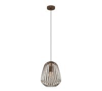 Eglo Espinal Pendant lamp, Dining Table Light Fitting, Hanging Lighting Fixture in Industrial Vintage, Black and Bronze Metal, E27 Socket, Ø 28 cm