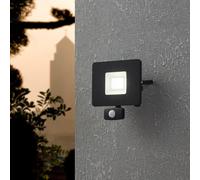 EGLO Faedo 3 LED outdoor spotlight, sensor, black, 30 W
