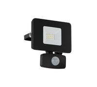EGLO Faedo 3 LED outdoor spotlight, sensor, black, 10W