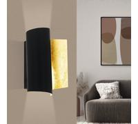 Eglo Wall Light, Alloy Steel, Black, Gold