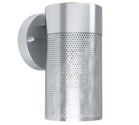 EGLO Fantecolo Outdoor Wall Light, 1 Bulb Outdoor Light, Modern Wall Light Made of Stainless Steel and Glass in Clear, Outdoor Lamp with E27 Socket, IP44