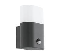 EGLO Favria LED Outdoor Wall Light 1-Bulb with Motion Sensor Aluminium and Plastic Colour: Anthracite, White, IP44