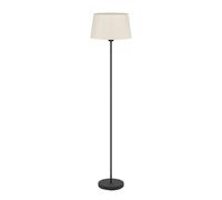 Eglo Febres White Fabric & Black Steel Traditional Floor Lamp, Black