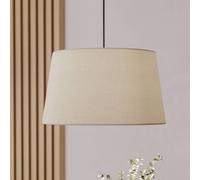 EGLO Febres pendant light, Ø 35 cm, black and white, fabric