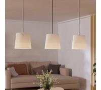 EGLO Febres pendant light, black/white, 3-bulb.