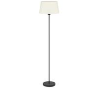 Eglo Febres White Fabric & Black Steel Traditional Floor Lamp Black One Size
