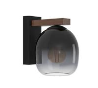 EGLO Filago wall light, smoked glass, 1-bulb