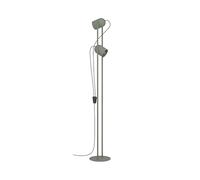 Eglo Floor lamp Tilston, floorlamp for Living Room with 2 Adjustable spotlights, Standing Light for Reading, Green Metal, E14 Socket, 142.5 cm