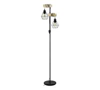 Eglo Townshend 5 Metal & Wood 2-Light Floor Lamp - Natural