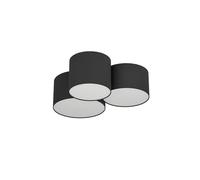 EGLO Ceiling lamp Pastore 2, length 61 cm, black, 3-bulb, fabric