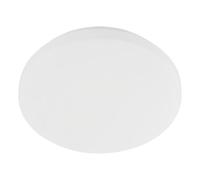 Eglo Flush LED Ceiling lamp Pogliola-E, Flat Light Fixture, Hallway and Bedroom Lighting, White Metal and Plastic, Warm White, Ø 26 cm