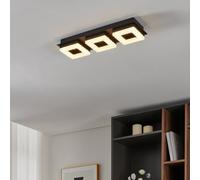 Eglo Fradelo 1 Led Rectangular Black/crystal Ceiling Light