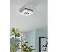 EGLO Fradelo LED Chrome And Crystal Effect Ceiling Light Chrome