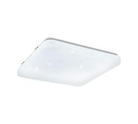 EGLO Frania-S LED Ceiling Light 1-Bulb Ceiling Light with Starry Sky Effect, Material: Steel, Plastic, Colour: White, Length: 28 cm