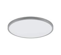 EGLO Fueva 1 LED Ceiling Light, 1 Bulb Ceiling lamp, Material: Aluminium, Plastic, Colour: Silver, White, Diameter: 60 cm, Warm White