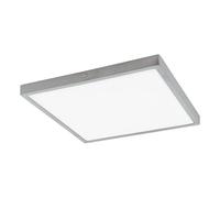 EGLO Fueva 1 LED Ceiling Light, 1 Bulb, Material: Aluminium, Plastic, Colour: Silver, White, Length: 40 x 40 cm, Neutral White