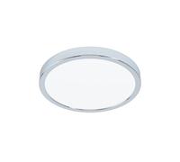 Eglo Fueva 5 Chrome Round Integrated LED Flush Light in Metallic Silver EGLO Metallic Silver