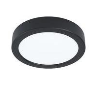 EGLO Fueva 5 LED Ceiling Light, Diameter 16 cm, 1-Bulb Surface-Mounted Light Made of Steel and a Plastic Light Area, Ceiling Light in Black, White, LED Surface Light, Neutral White