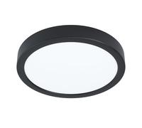 EGLO Fueva 5 LED Ceiling Light, Diameter 21 cm, 1-Bulb Surface-Mounted Light, Dimmable, Ceiling Light Made of Steel and a Plastic Light Surface in Black, White, LED Surface-Mounted Light, Warm White
