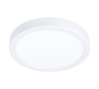 EGLO Fueva 5 LED Ceiling Light, Diameter 21 cm, 1-Bulb Surface-Mounted Light, Modern Steel and Plastic Light Area, Ceiling Light in White, LED Surface