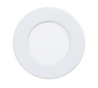 EGLO Fueva 5 Recessed LED Spotlight Diameter 8.6 cm Steel and Plastic Light Surface, LED Recessed Light in White, Bathroom Recessed Spotlight, Flat, Low Installation Depth 26 mm, Neutral White, IP44
