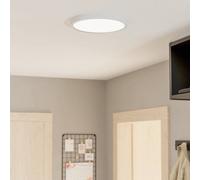 Eglo LED Ceiling Light Fitting Fueva 6, Round Ceiling lamp, Bathroom Lighting, Flush luminaire Made of Plastic in White, Warm White-Cold White, IP44, Ø 28 cm