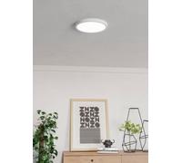 Eglo LED Ceiling Light Fitting Fueva 6, Round Ceiling lamp, Flush Light Fixture, White Plastic, Ceiling Lighting Warm White-Cold White, ⌀ 28 cm