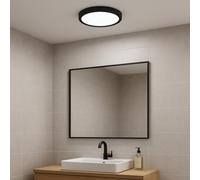 Eglo Smart LED Ceiling Light Fueva 6-Z, ZigBee, App & Alexa, Dimmable RGB, Black, IP44, Ø28 cm