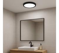 Eglo Smart LED Ceiling Light Fueva 6-Z, ZigBee, App & Alexa, Dimmable RGB, Black, IP44, Ø28 cm