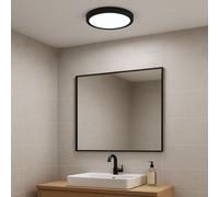 Eglo Smart LED Ceiling Light Fueva 6-Z, ZigBee, App & Alexa, Dimmable RGB, Black, IP44, Ø28 cm