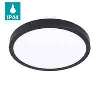 EGLO Fueva Ceiling Light Circular- Black | TJ Hughes