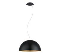 Eglo Gaetano 1 Pendant lamp, Steel Hanging Light, Black and Gold Ceiling Light, E27 Socket, Ø: 53 cm/20.8 inches